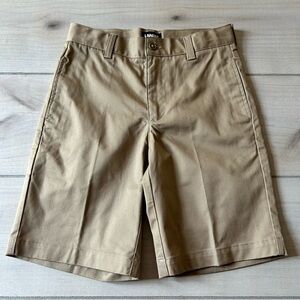 NWOT Lands' End Kids Khaki Interior Adjustable Button Tab School Uniform  Shorts